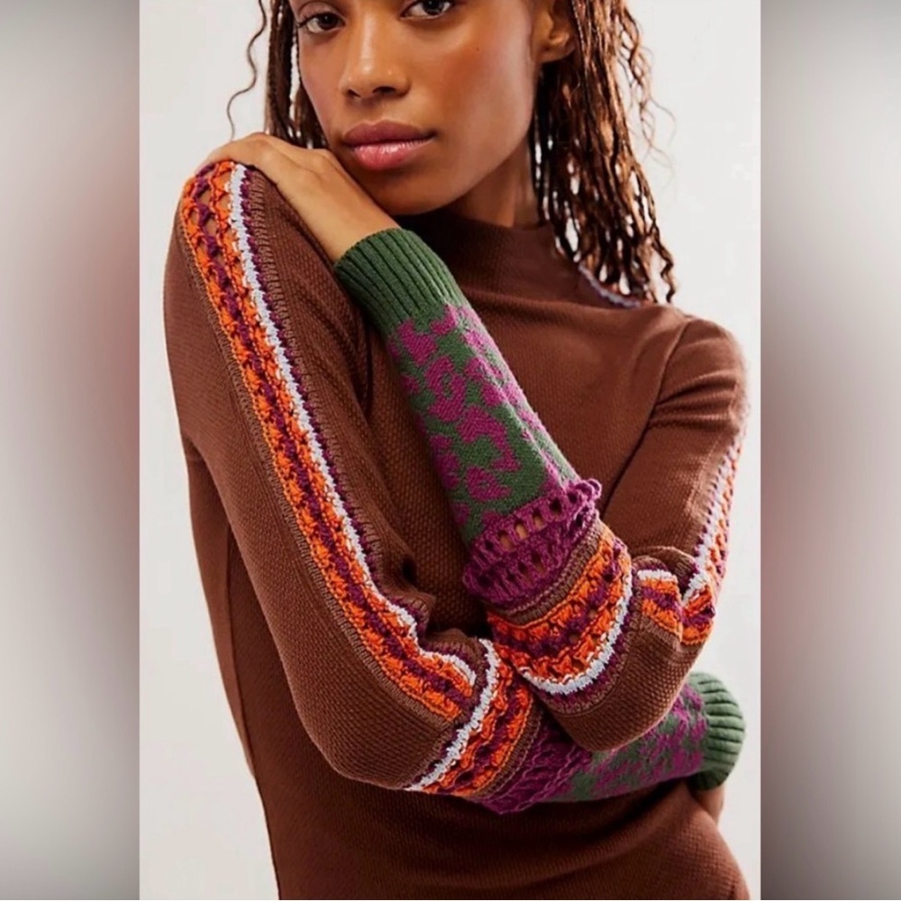 NWT Free People Top Pullover
Crochet Switch It Up Boho Thermal Knit